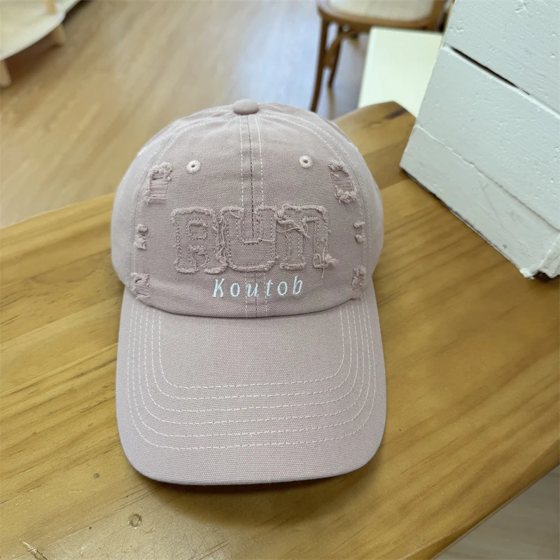 Herren Distressed Bestickte Baseballkappe Skanto