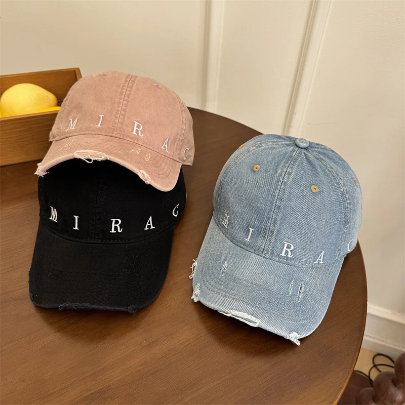 Damen Baseball Cap aus Denim im Used-Look Skanto