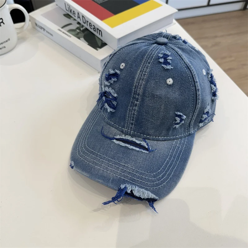 Damen Baseball Cap aus Denim im Used-Look Skanto