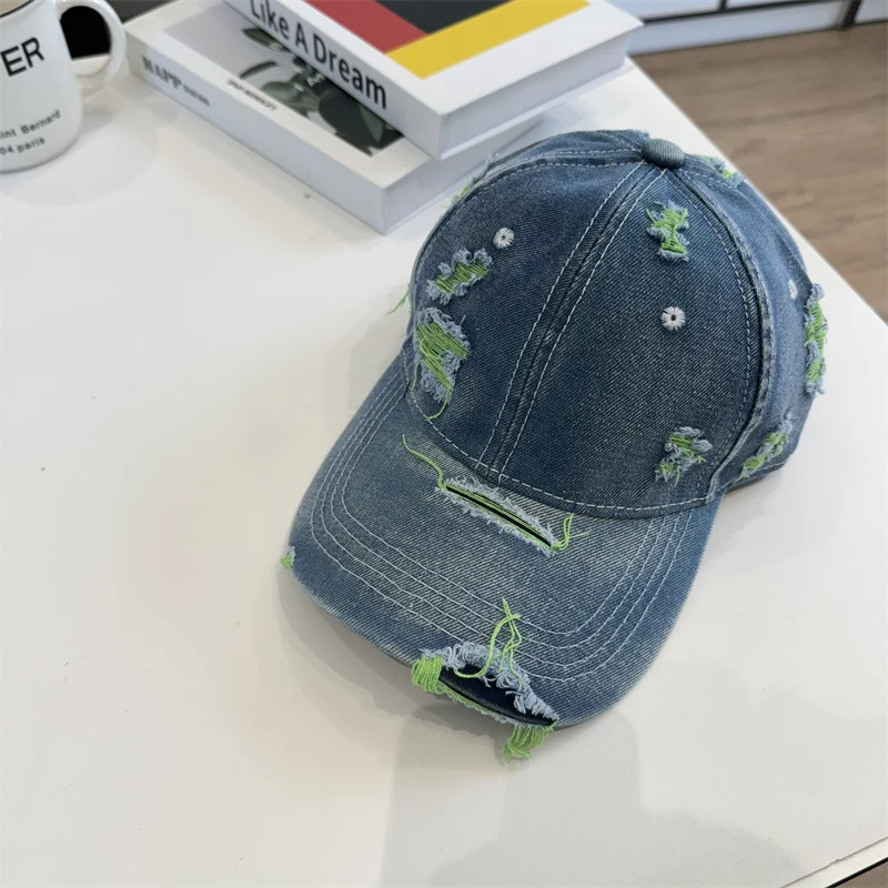 Damen Baseball Cap aus Denim im Used-Look Skanto