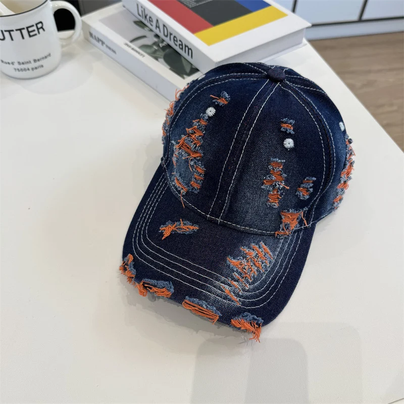 Damen Baseball Cap aus Denim im Used-Look Skanto