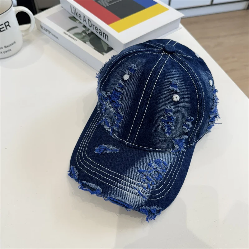 Damen Baseball Cap aus Denim im Used-Look Skanto