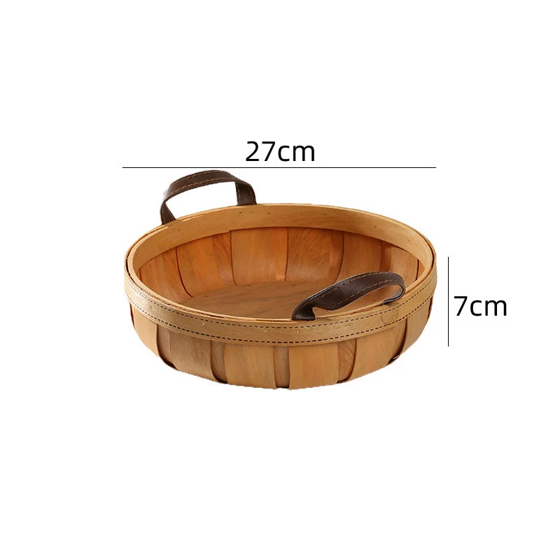 Handgefertigte ovale Servierplatte mit Ledergriff Skanto