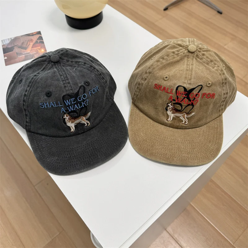 Unisex lustige bestickte Cap mit Hundemotiv Skanto