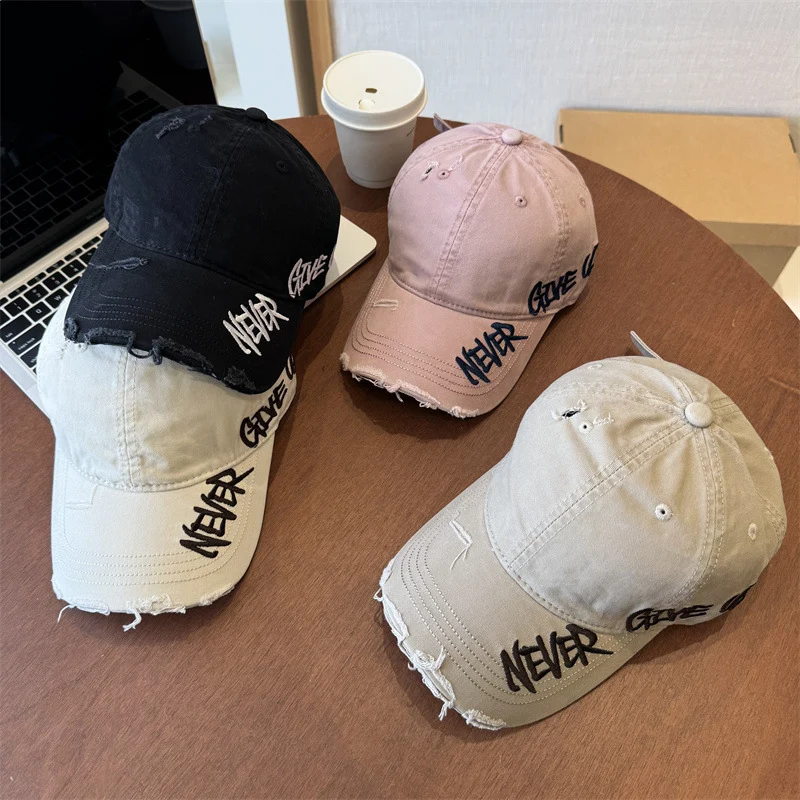 Unisex Distressed Grafik-Baseballkappe Skanto