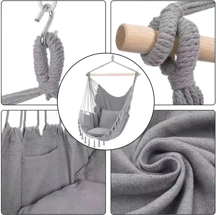 Hängesessel mit Tasche und Kissen Skanto