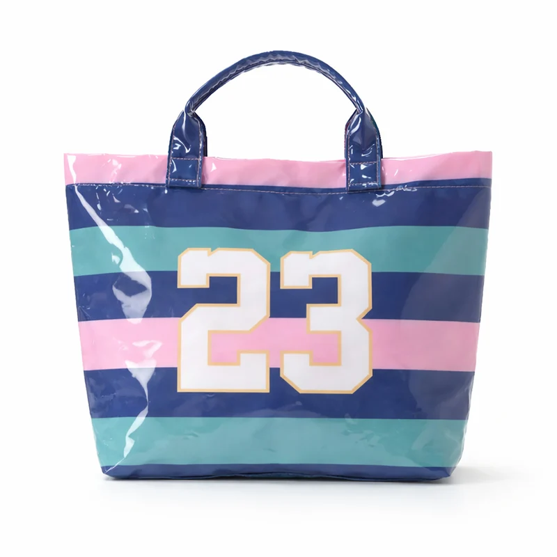 Strandtasche mit buntem Karomuster und wasserabweisender Beschichtung Skanto