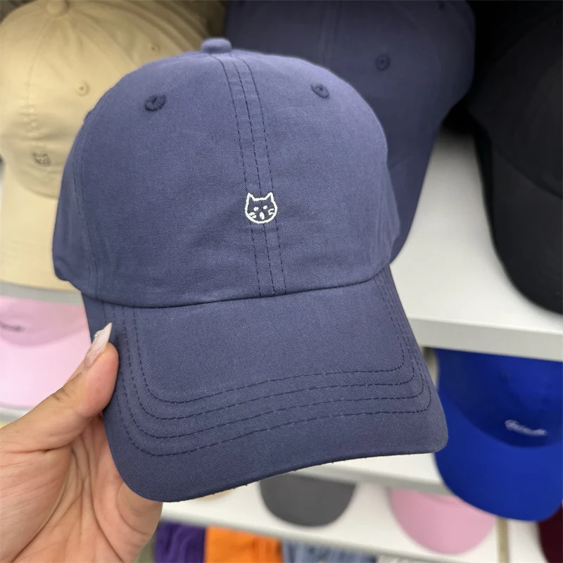 Damen Baseball-Cap aus Baumwolle mit Katzen-Stickerei Skanto
