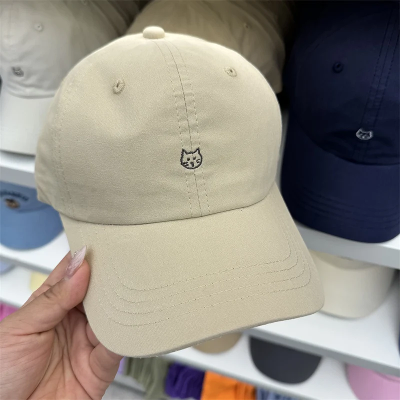 Damen Baseball-Cap aus Baumwolle mit Katzen-Stickerei Skanto