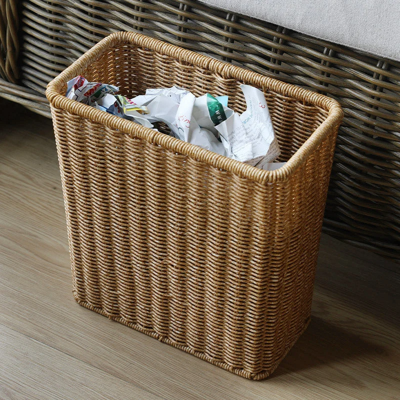 Handgefertigter Weiden-Mülleimer Skanto
