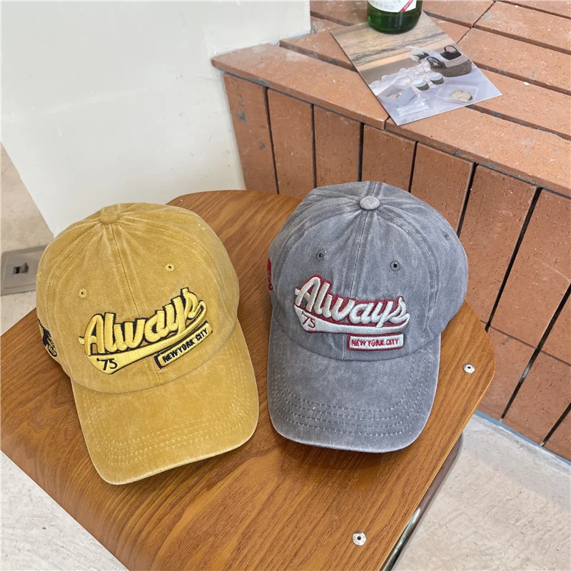 Vintage-inspirierte Distressed Baumwoll-Baseballkappe für Herren Skanto