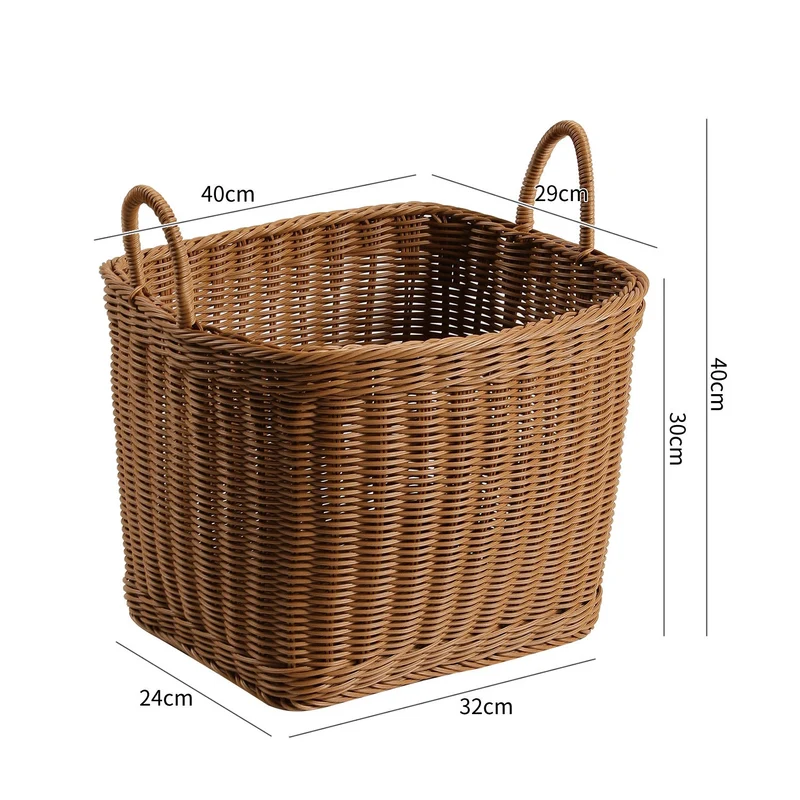 Vielseitiger handgeflochtener Aufbewahrungskorb mit ergonomischen Griffen Skanto