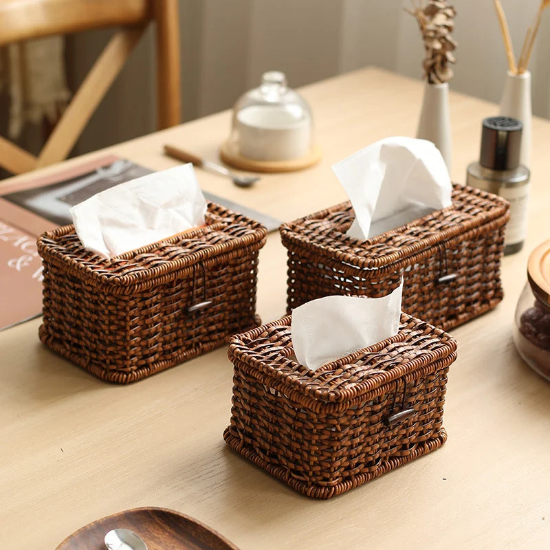Handgefertigte Rattan-Aufbewahrungsbox Skanto