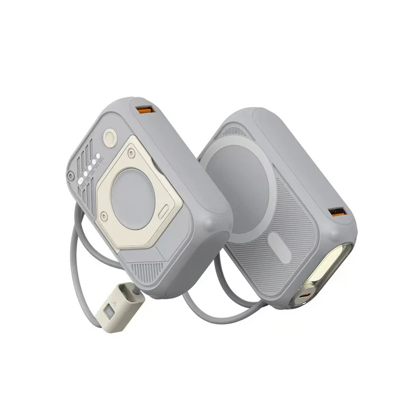 Multifunktionale Powerbank mit LED-Licht und integriertem Ladekabel Skanto