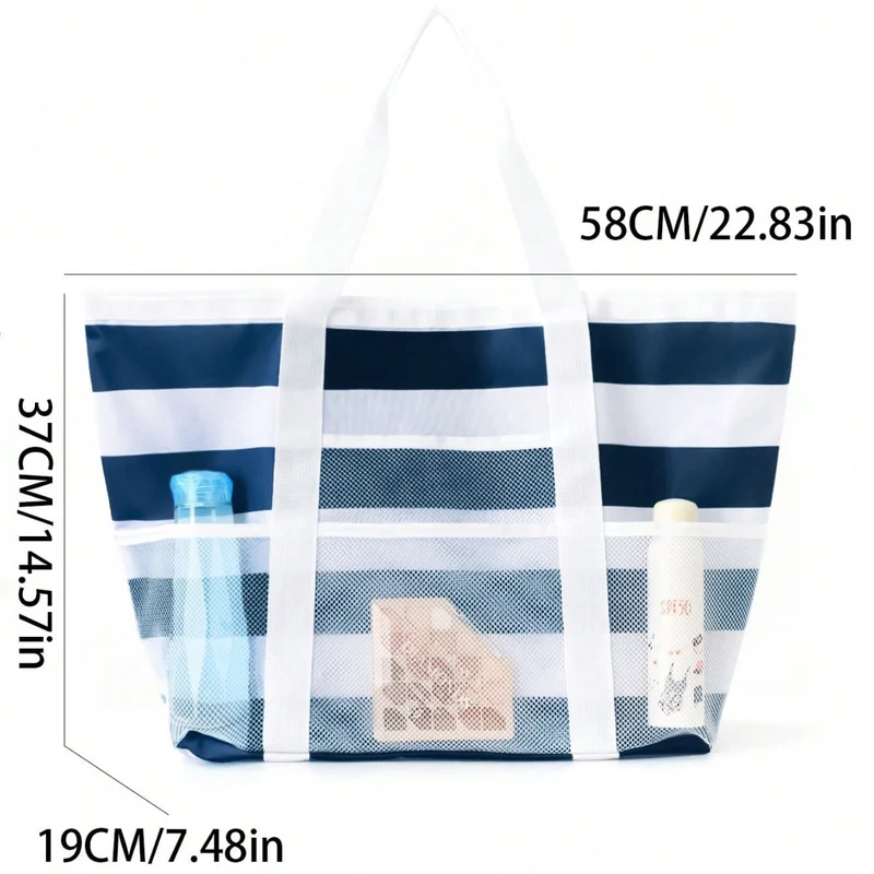Große Strandtasche aus atmungsaktivem Mesh-Material Skanto