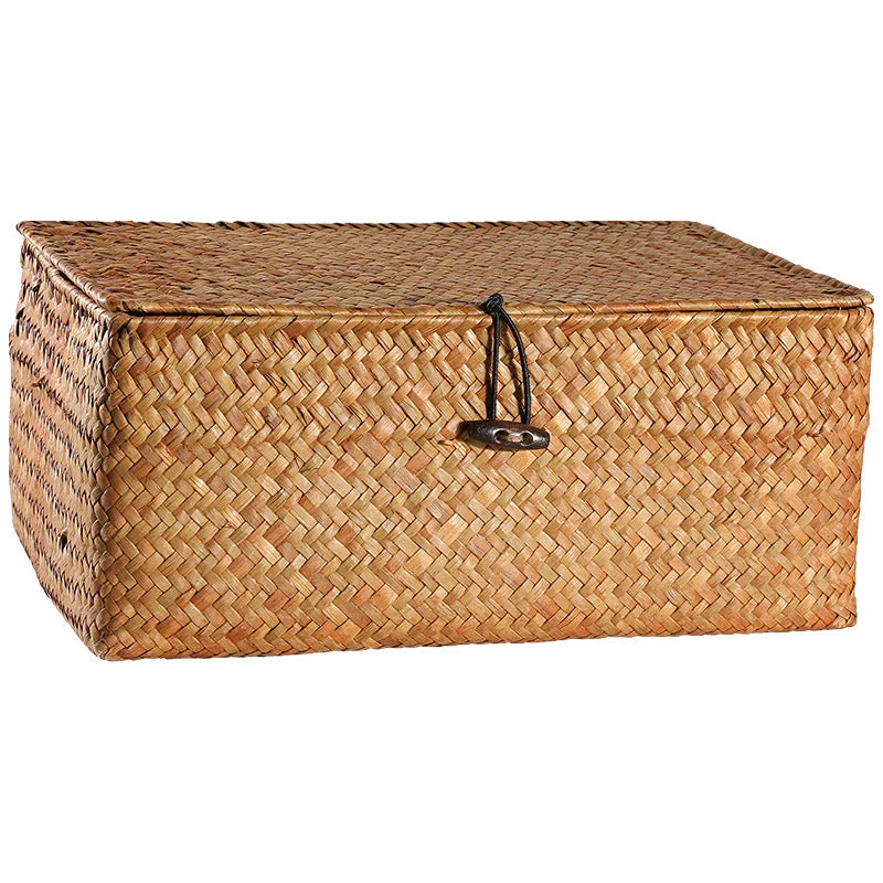 Handgewebte Aufbewahrungsbox mit Deckel Skanto