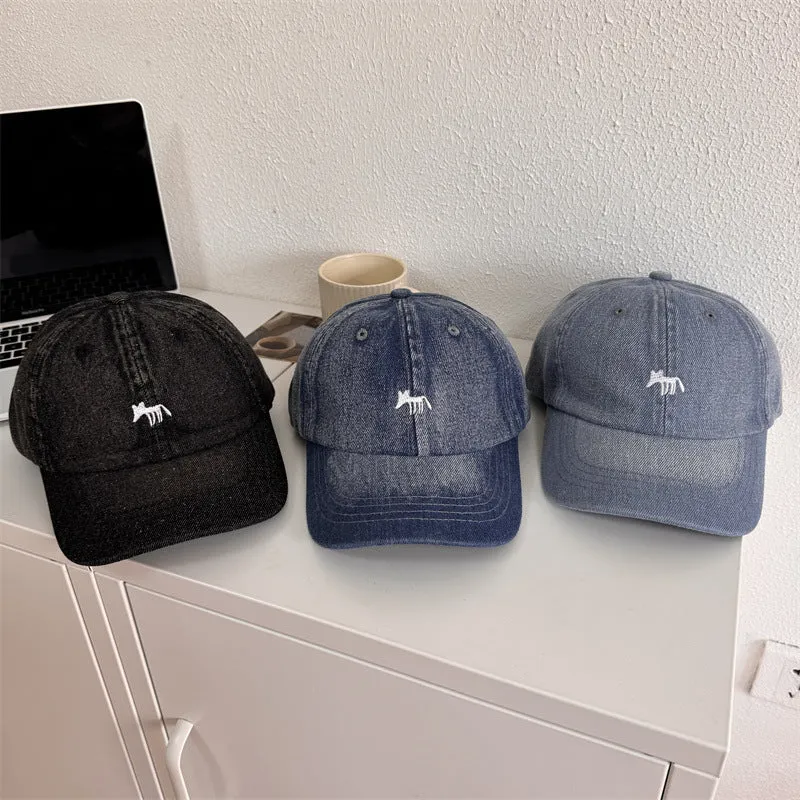 Herren Lässige Grafik Denim-Baseballkappe Skanto