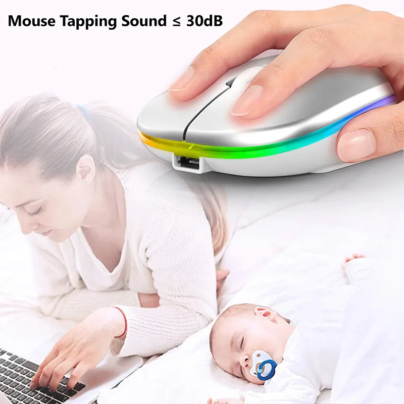 LuxeClick Maus – Kabellose wiederaufladbare Bluetooth Maus Skanto