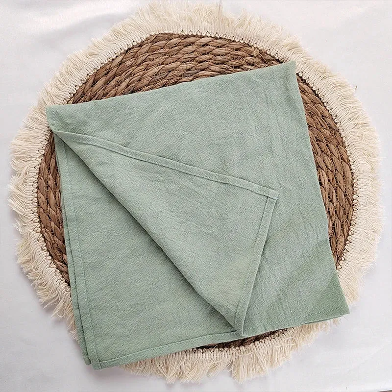 Set aus 10 Baumwollservietten im Unifarben-Design | Skanto