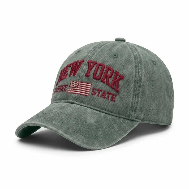 Damen Modekappe mit gesticktem New York Motiv Skanto