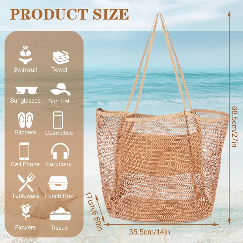 Geräumige Netz-Strandtasche Skanto