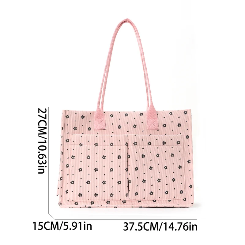 Geräumige Tragetasche und Alltagstasche mit modernem Blumendesign Skanto