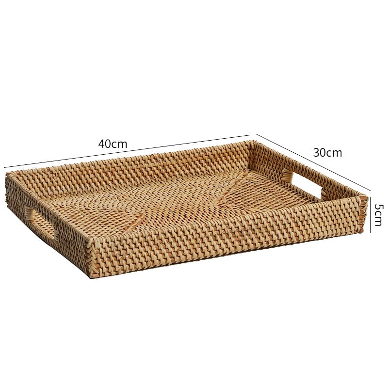 Handgeflochtenes Serviertablett mit ergonomischen Griffen Skanto