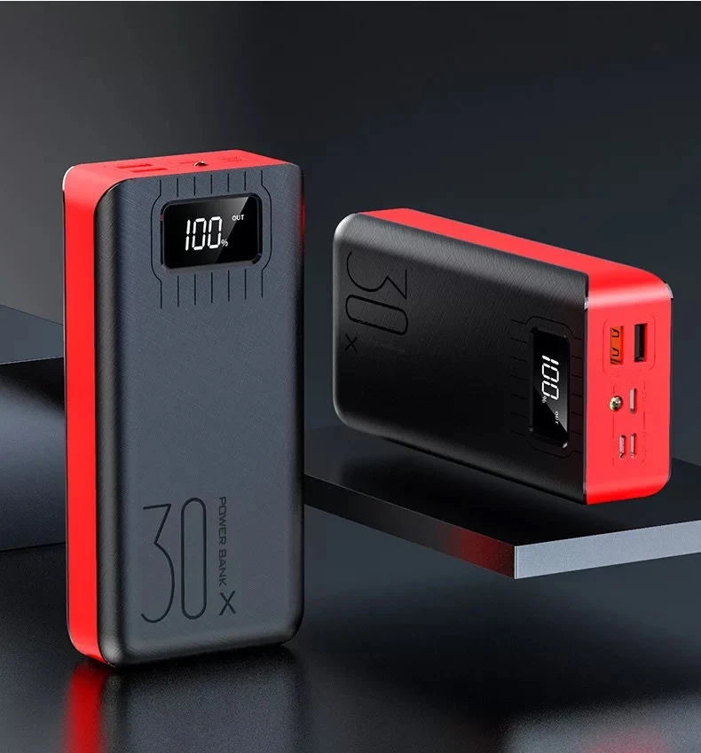 Hochleistungs-Powerbank mit intelligentem LCD-Display und zwei USB-Anschlüssen Skanto