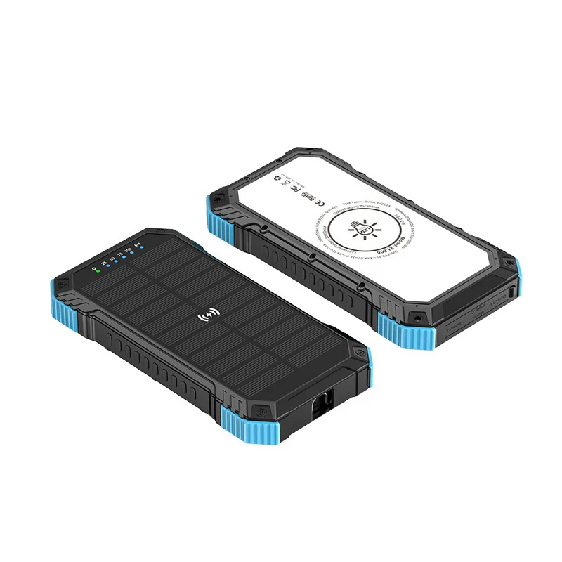 Robuste Solar-Powerbank mit kabelloser Ladetechnologie Skanto