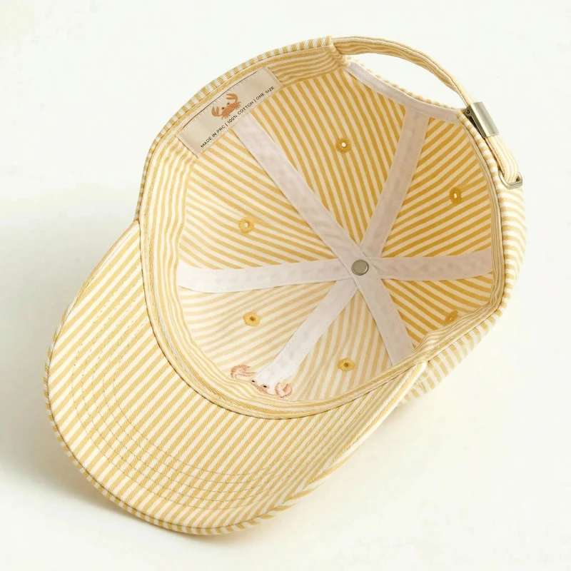 Damen Gestreifte Baseball Cap mit Erdbeermotiv Skanto