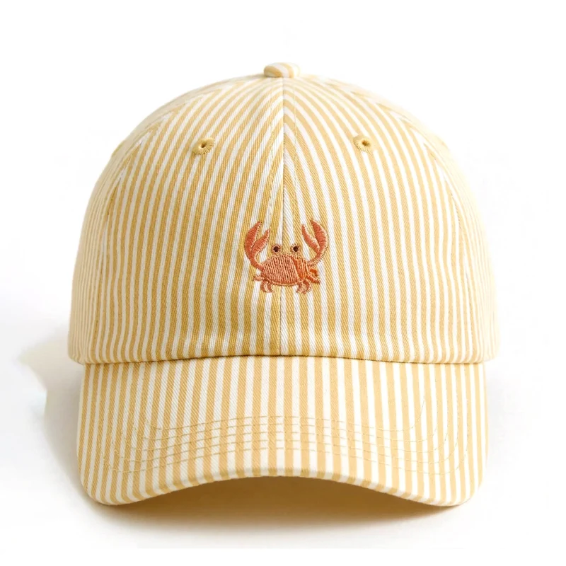 Damen Gestreifte Baseball Cap mit Erdbeermotiv Skanto