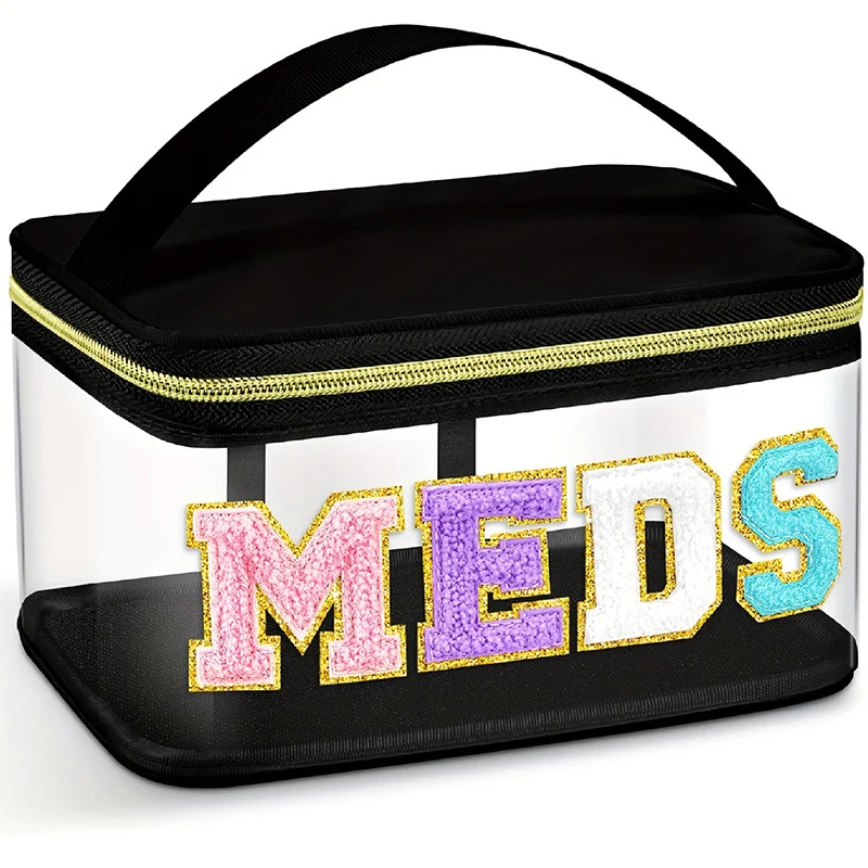 Transparente Kosmetiktasche mit Glitzerdetails Skanto