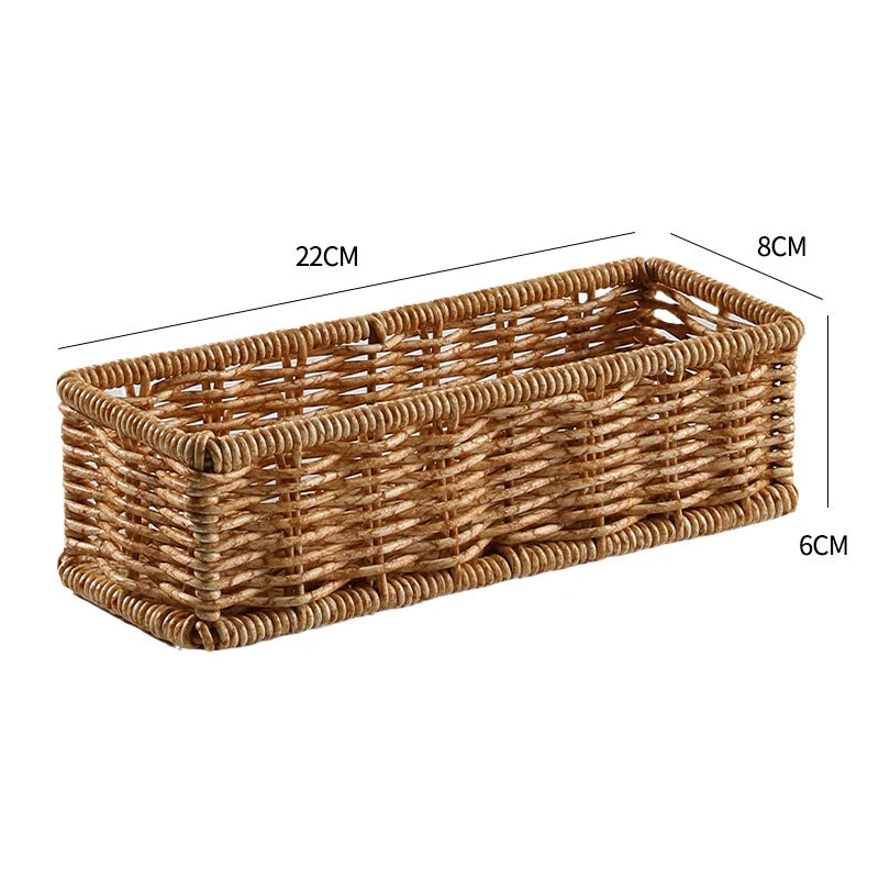 Rechteckiger geflochtener Organizer-Korb Skanto