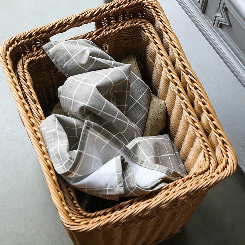 Premium handgeflochtener Rattan-Aufbewahrungskorb Skanto