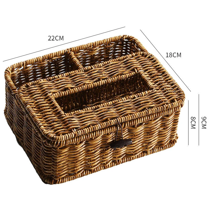 Handgewebter Aufbewahrungskorb mit mehreren Fächern Skanto