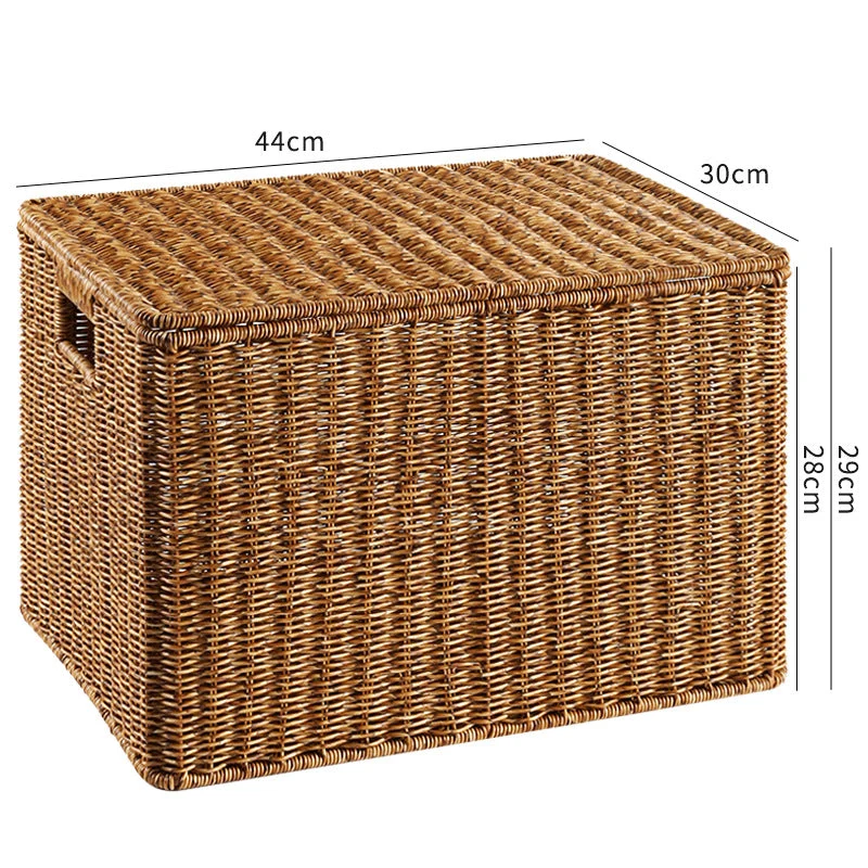 Handgefertigter rechteckiger Weiden-Aufbewahrungskorb Skanto