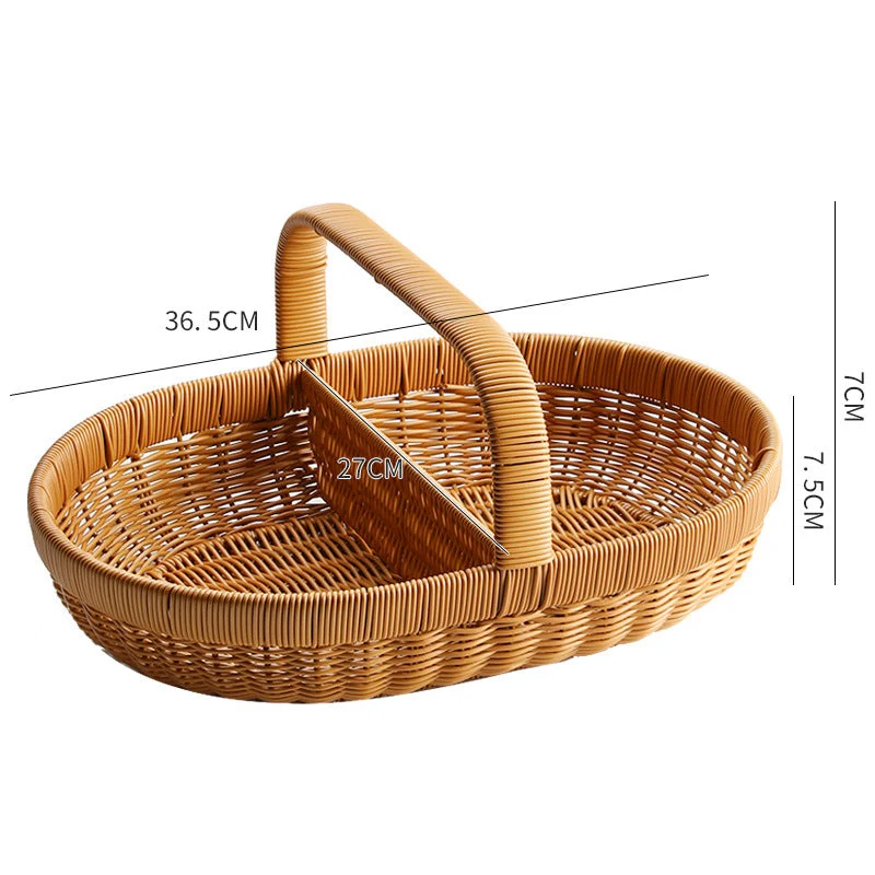 Geflochtener Picknickkorb mit Trennwand Skanto