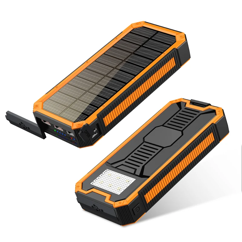 Tragbare Solar-Powerbank mit hochwertigem Design und mehreren Ausgängen Skanto