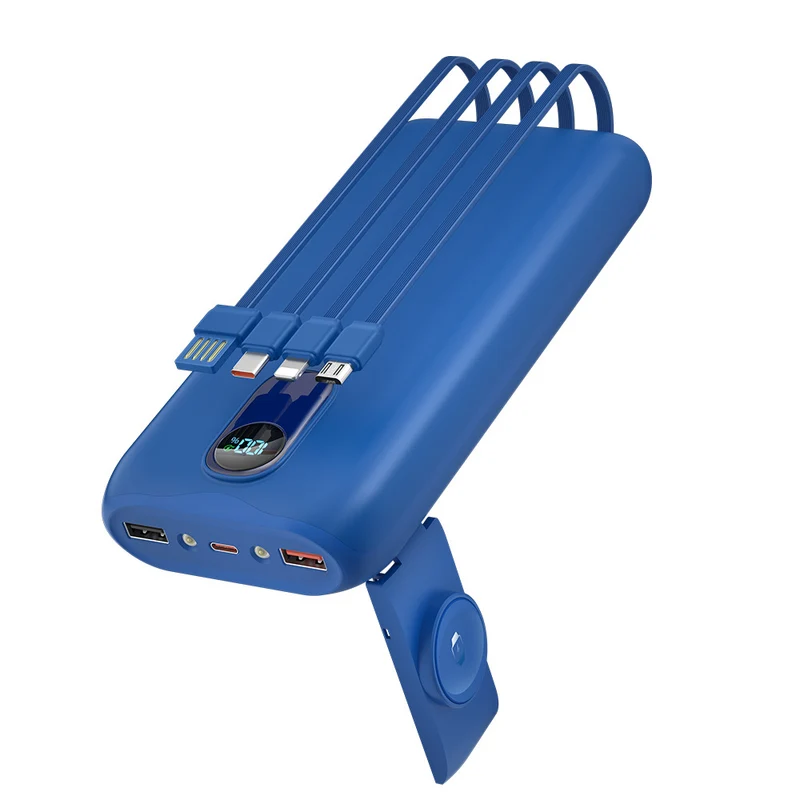 Tragbare Powerbank mit schneller induktiver Ladefunktion und mehreren USB-Anschlüssen Skanto