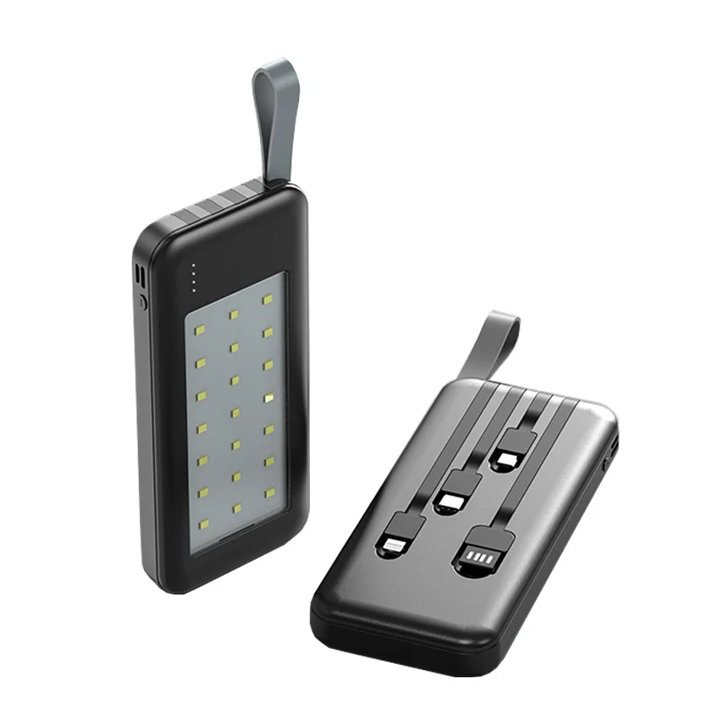 Kabellose Powerbank mit integriertem LED-Licht und Schnellladung Skanto