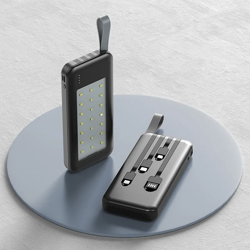 Kabellose Powerbank mit integriertem LED-Licht und Schnellladung Skanto