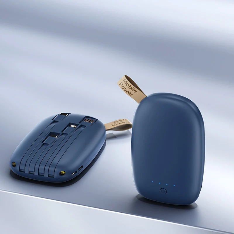 Portable Powerbank mit integriertem Multifunktions-Ladekabel Skanto