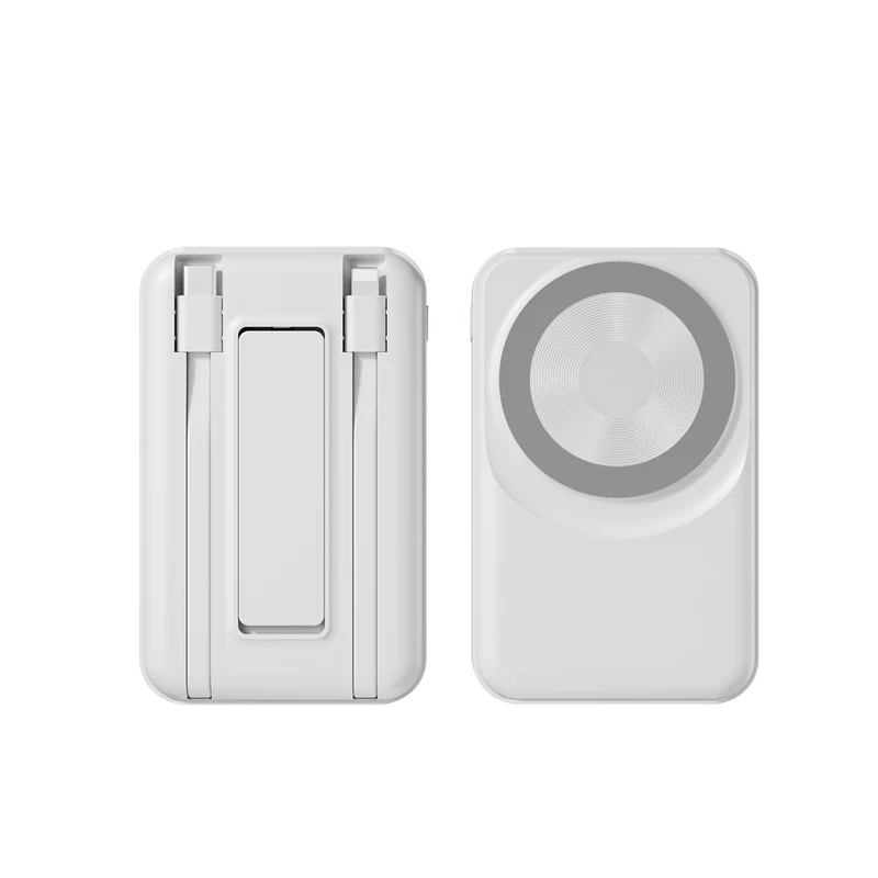 Portable Powerbank mit integriertem Ladekabel Skanto