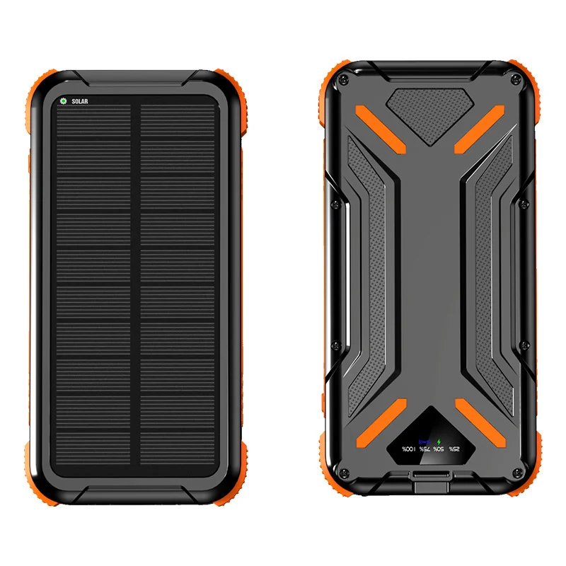 Solar-Powerbank mit robustem Design und LED-Licht Skanto