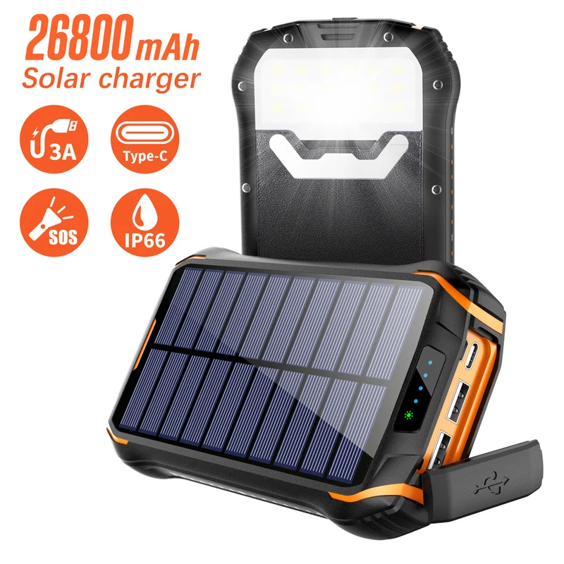 Solar-Powerbank mit hoher Kapazität und IP66-Schutz Skanto