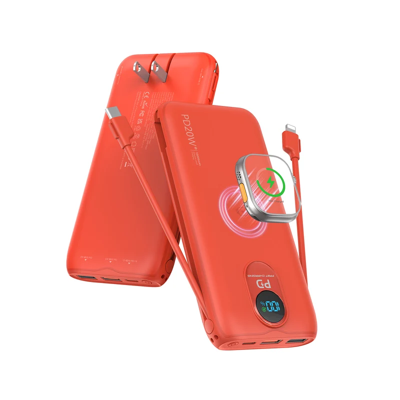 Powerbank mit kabellosem Laden und leistungsstarker Schnellladefunktion Skanto