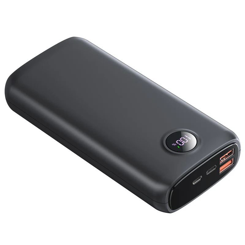 Powerbank mit integrierter LED-Taschenlampe und digitalem Display Skanto