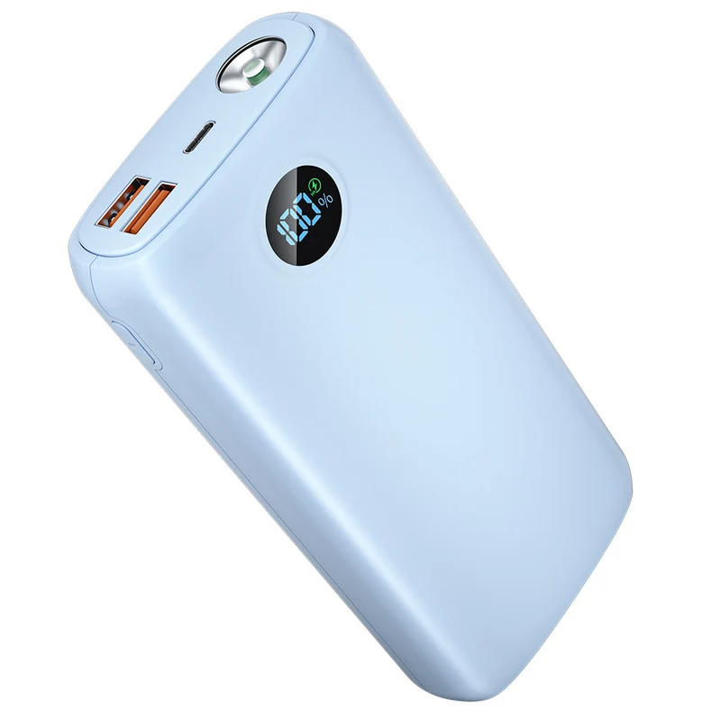Powerbank mit integrierter LED-Taschenlampe und digitalem Display Skanto