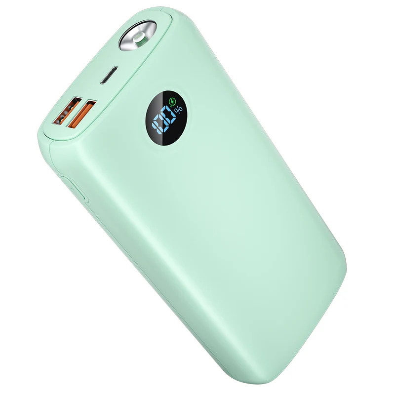 Powerbank mit integrierter LED-Taschenlampe und digitalem Display Skanto