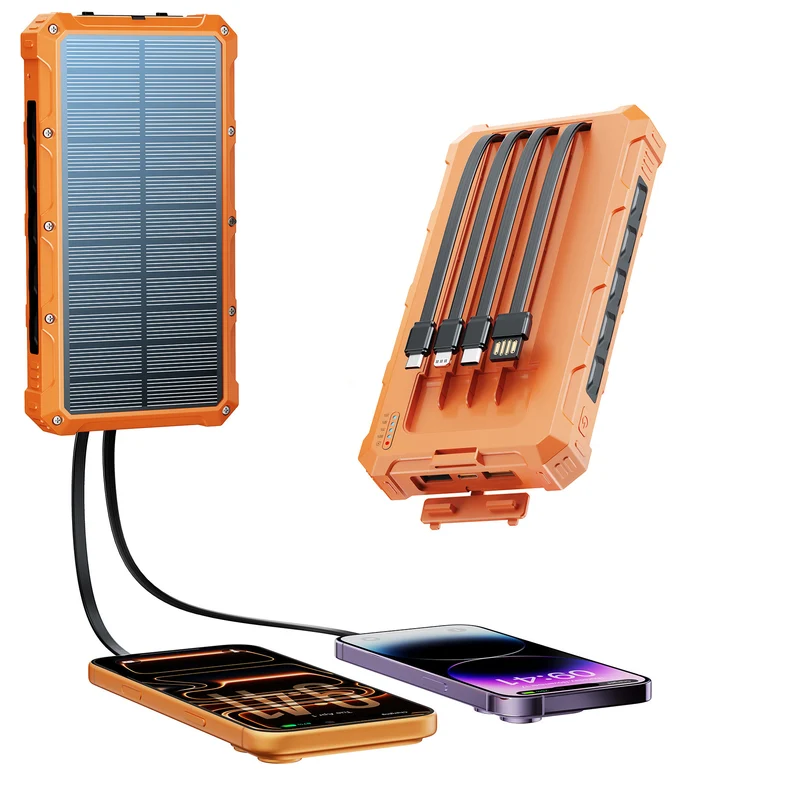 Multifunktionale Solar-Powerbank mit Schnellladefunktion Skanto